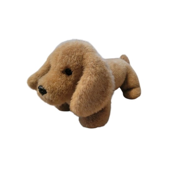 1993 Gund 14" Daschund Weiner Puppy Dog Red Collar Plush Stuffed Animal Vintage - Picture 1 of 8